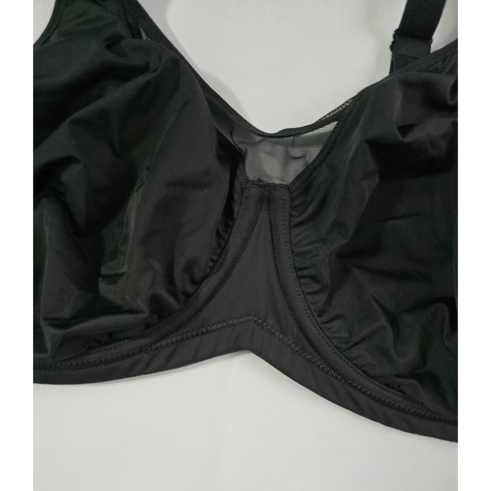 Bali One Smooth U & HSIA Minimizer Bra Lot Black 40D Underwire Mesh Trim 2pc - Picture 14 of 16